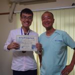 スパルタスロン完走者が報告に来院してくれました