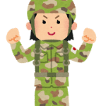 陸上自衛隊の武装障害走。本番前の駆け込み多し